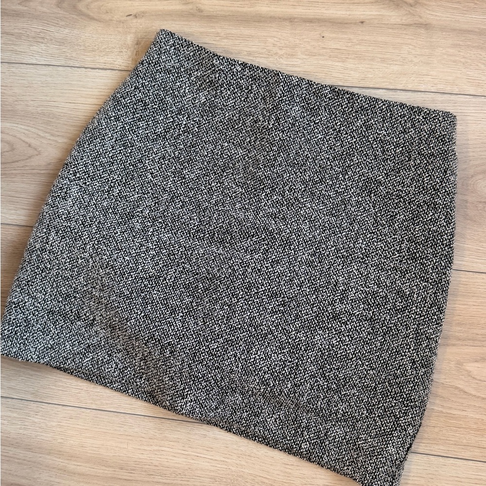H&M Black and White Tweed Mini Skirt